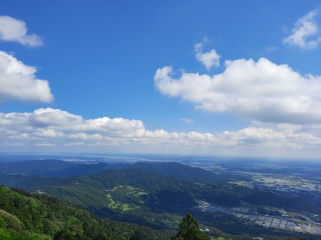 Aussicht vom Berg Tsukuba auf die Kanto Ebene