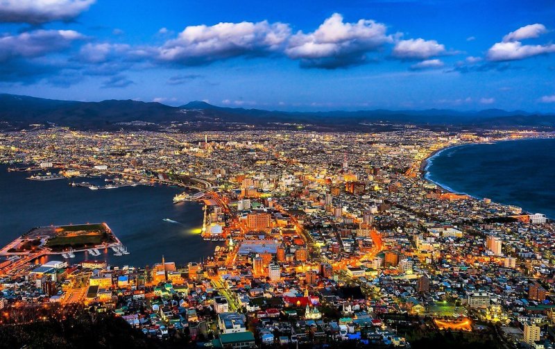 Hokkaido - Top 10 Attraktionen 3 Hakodate bei Nacht.