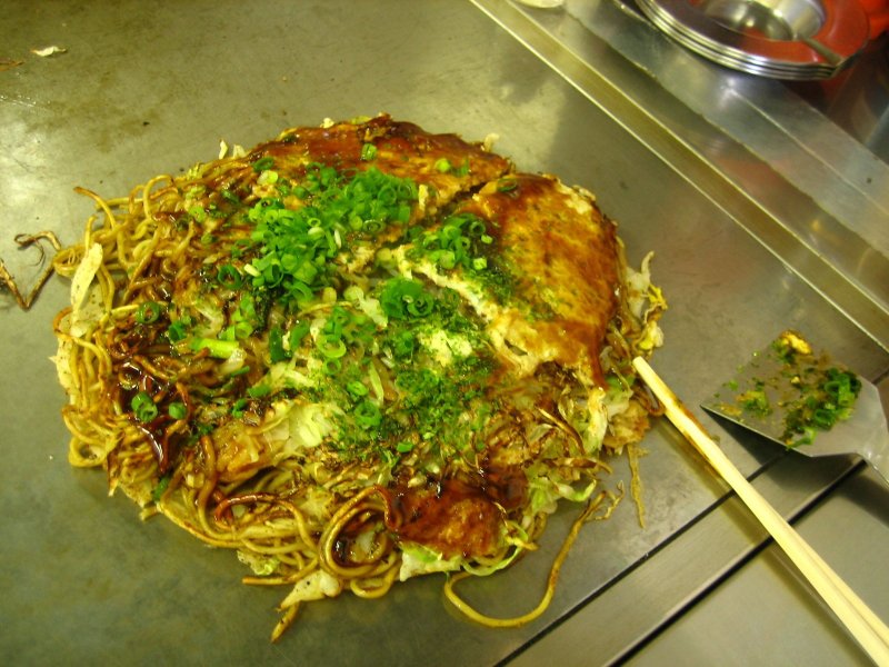 Hiroshima Style Okonomiyaki in Chugoku.