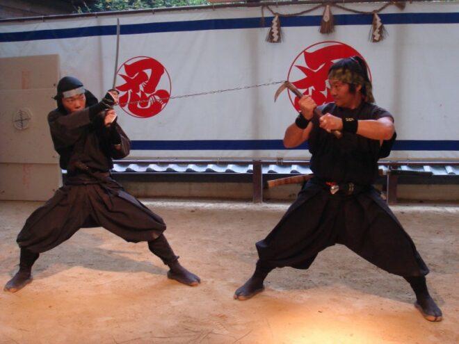 Ninja Vorführung im Museum in Iga Ueno.