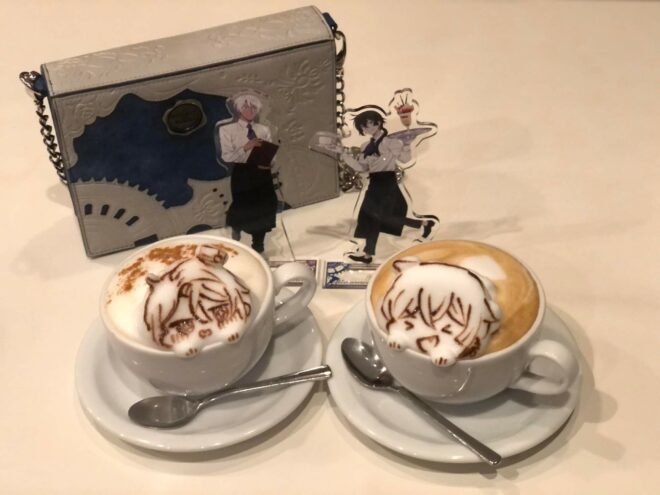 3D Latte Art von Anime-Charakteren