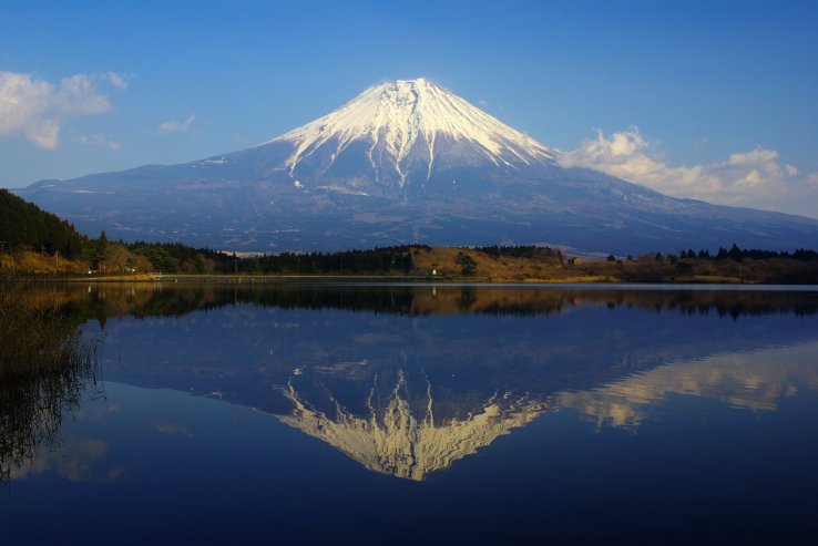 Ausblick mit beeindruckender Spiegelung am Tanuki See.