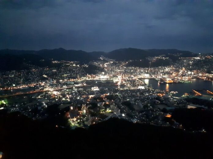 Aussicht vom Berg Inasa in Nagasaki.