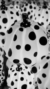 So kennt man Yayoi Kusama: Punkte und Kürbisse (Foto von liam siegel on Unsplash)